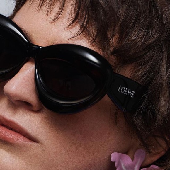 New Loewe Black Inflated Cat-Eye Sunglasses - Picture 2 of 9